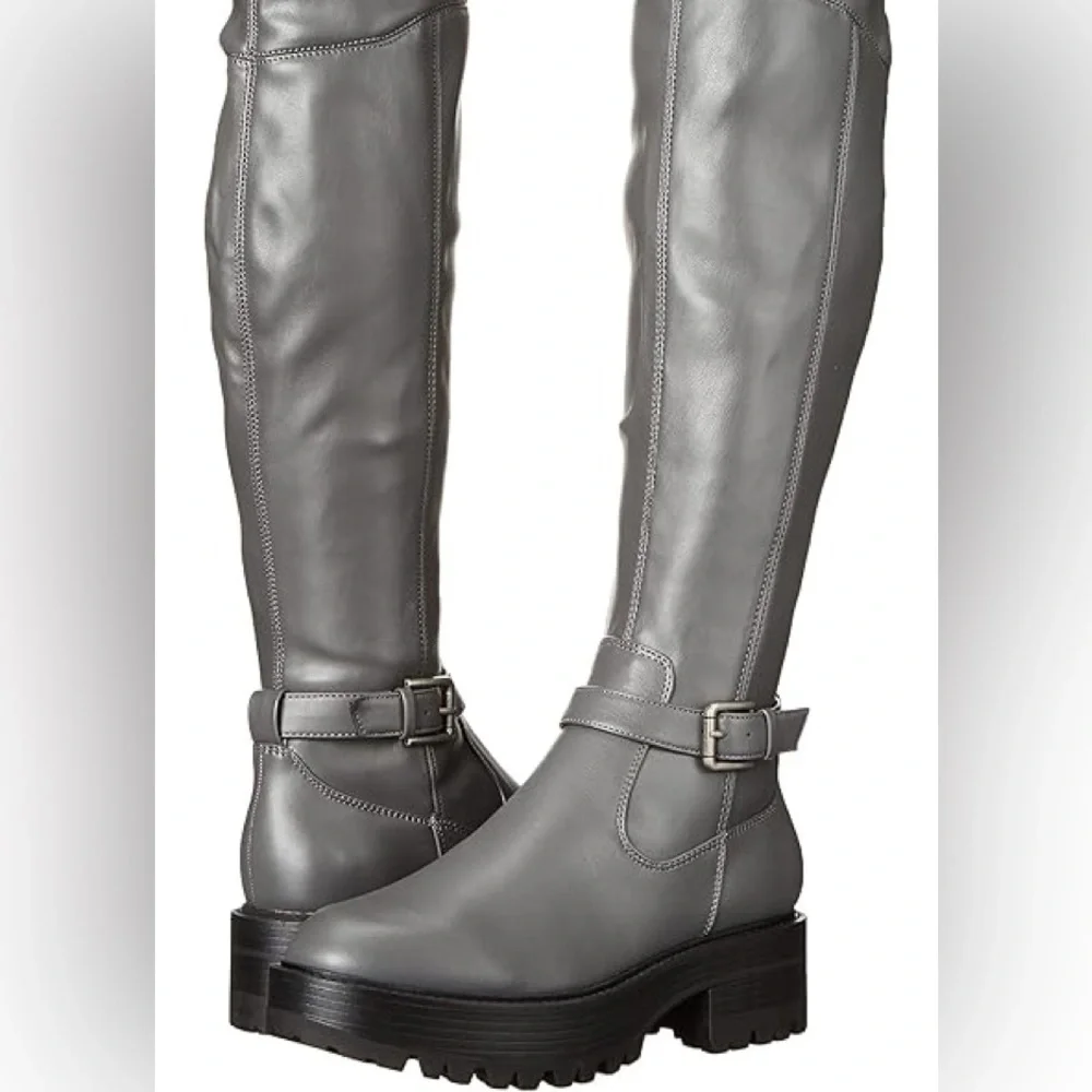 GUESS Women's Gray Frazer Over-The-Knee Boot 7M